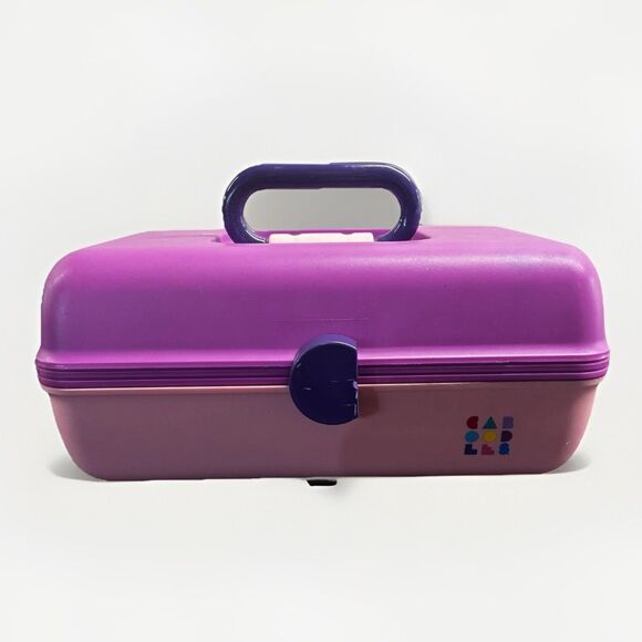 Caboodles Makeup Case Box Kit Purple Pink Crafts Organizer Storage Vintage USA - Picture 1 of 9